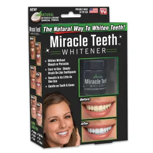 Whitening Coconut Charcoal mouldy cargo swap handful subsidy Powder ?C As Seen on TV Ontel Miracle Teeth Whitener - Natural 