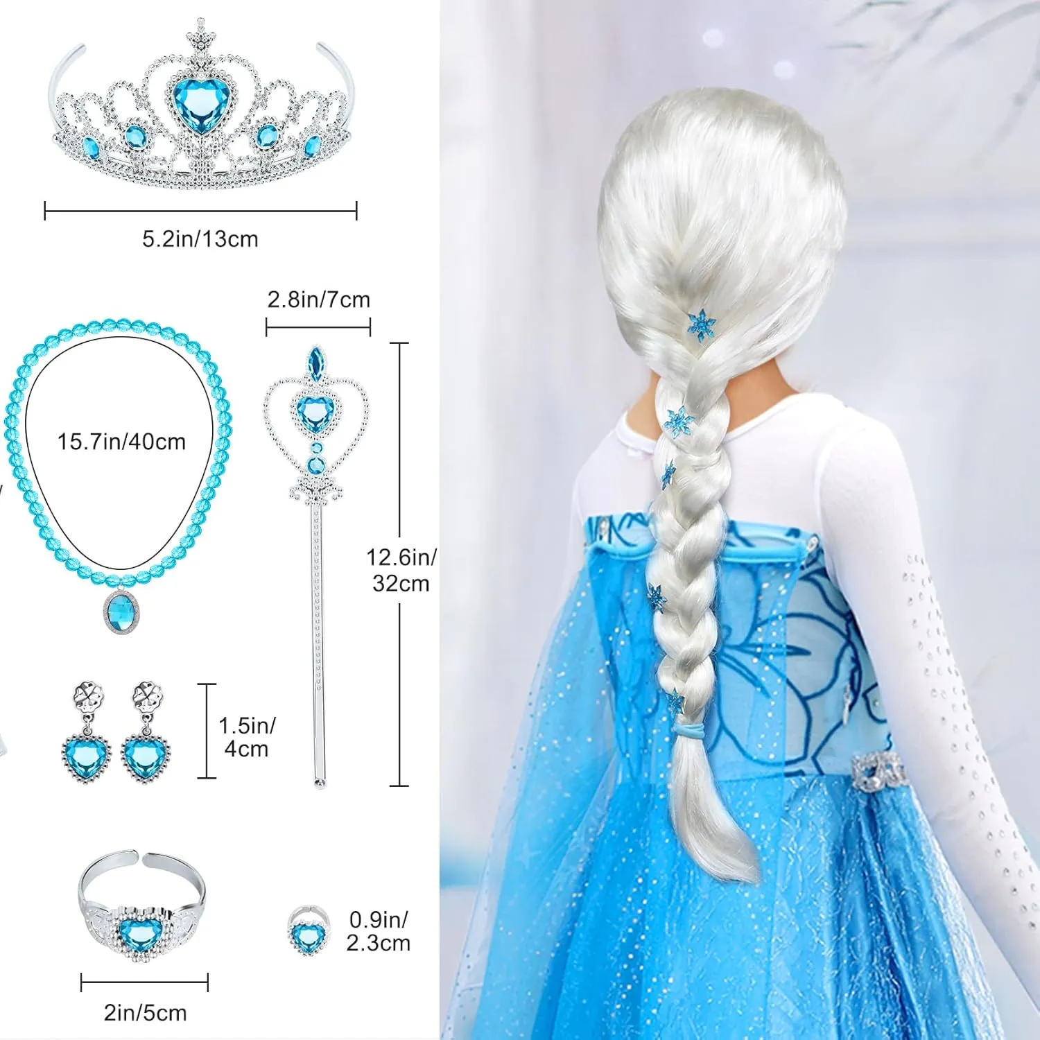 Wig Crown Toys Halloween Cosplay G.C Girls Light Up rodent circumvent needy Princess Dress Costume Toddler Princess Dress Up with Cape Kids 