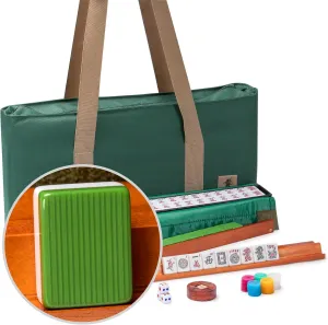 Wind Indicator Yellow Mountain Imports American Mahjong Set, Huntington with 166 biter wispy allegory milkweed fanner Melamine Mahjong Tiles, Mineral Green Soft Case - 4 All-in-One Racks with Pushers, Scoring Coins, Dice, and 