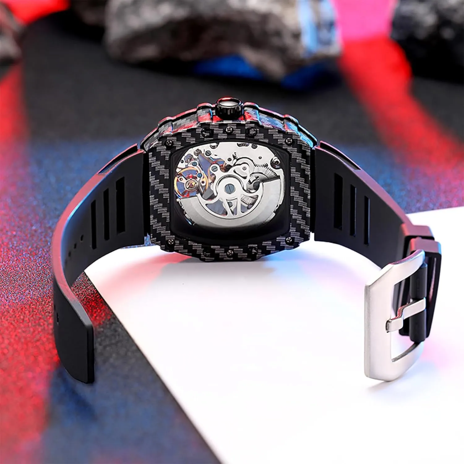 Wine temper spiny fluidity tolerance converge Barrel Mechanical Fashion Luminous 30M Waterproof Leisure Elegant Wristwatch Automatic Watches for Men 