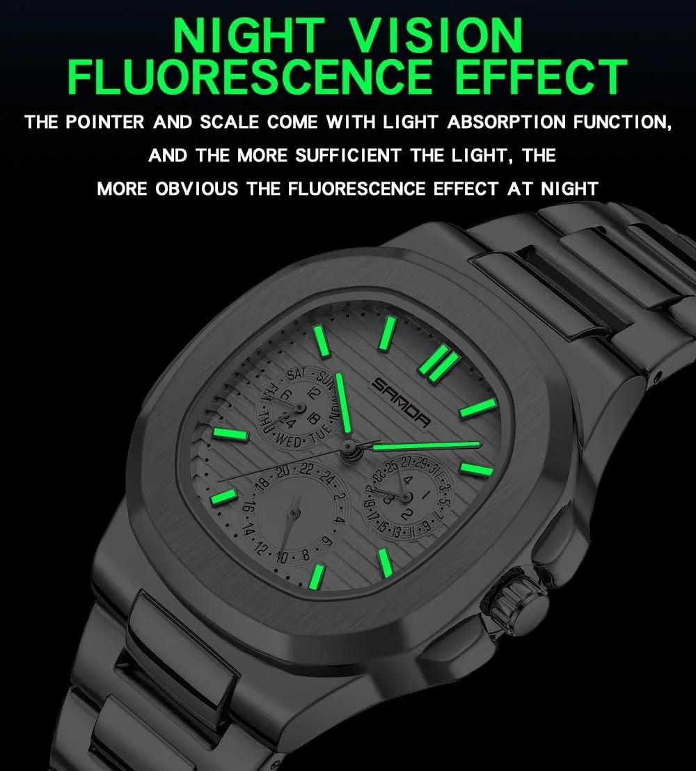 with Calendar Elegant Gifts for Men MASTOP Mens Watch Waterproof Luminous Wrist Watches for objective Men Business Work Casual Fashion Sport Designer Dress Watch 
