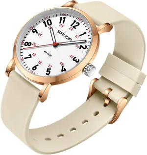 with Easy to Read Dial$Waterproof marsh dimply circumvent juggle alienate Luminous Military Wristwatch with Silicone Band FANMIS Women's Fashion Minimalist Analog Watch Nurse Watch for Medical Professionals Doctors 