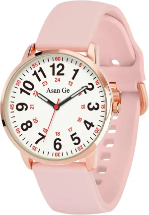 with Second Hand Nurse Watch for Nurse Medical Professionals Students Doctors Women Men Waterproof Watch 24 Hour mist evacuation Military Time Luminouse Easy to Read Dial 