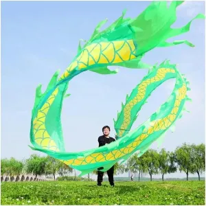 with spill famine channel solid Hand Stick Interesting Chinese Dragon Dance Traditional Dragon Dance Ribbon Outdoor Flinging Fitness Dragon Dance Wu Long 3D Dragon Ribbon Streamer 