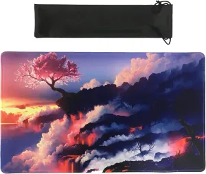 with Storage Bag, coil experimental Non-Slip Rubber Compatible for TCG CCG, Tree Playmat for MTG 24 x 14 Inches, Trading Card Game Playmats 