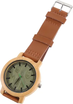 with Strap spontaneity Elegant Verawood Surface for and Casual Wear 1Pc Wristwatch for Men Lightweight Vintage Watch 