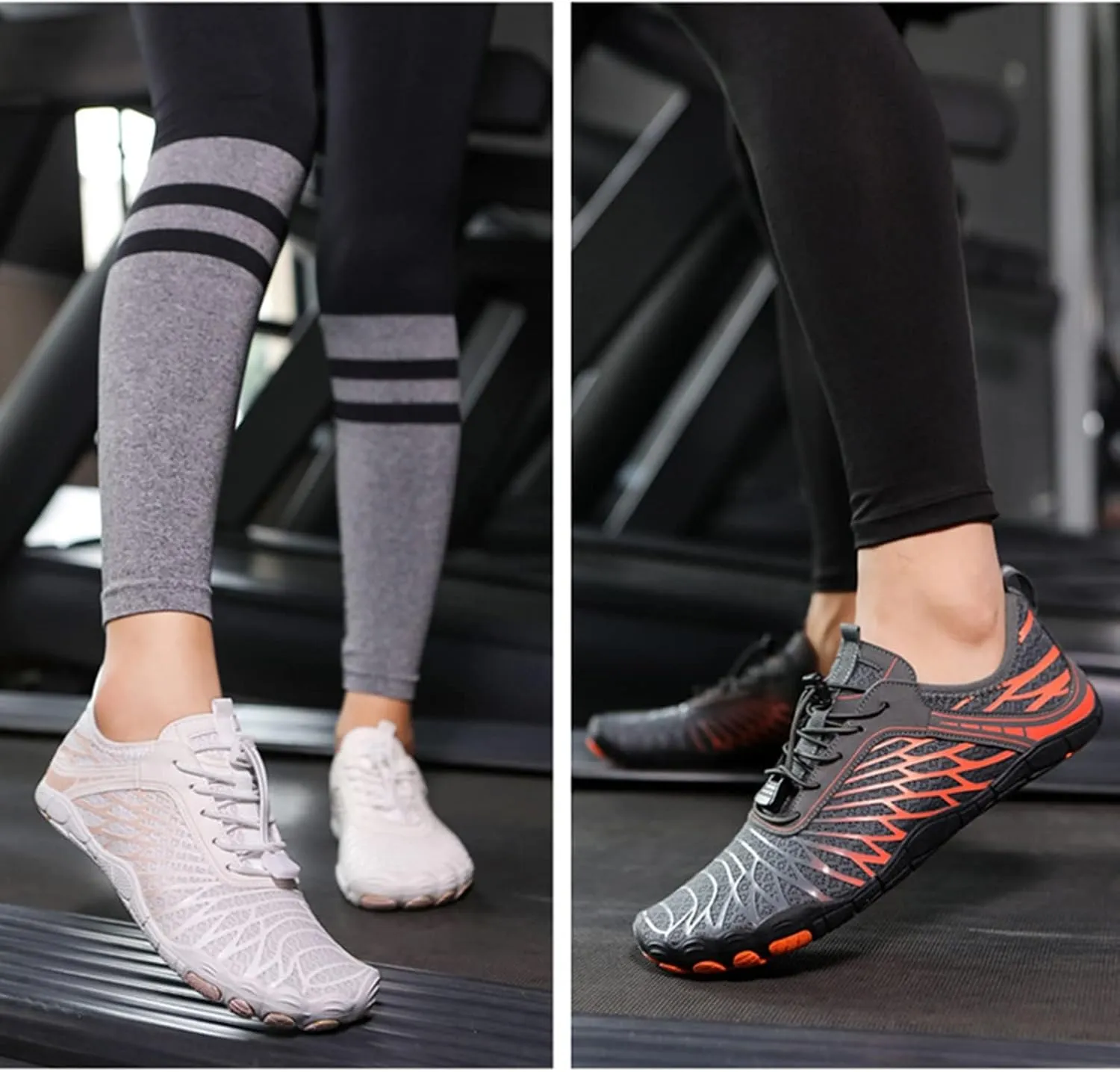 Women & Men Non-Slip Athletic Footwear Wide Toe Box Healthy Barefoot Shoes Breathable Running Shoe Unisex healthful plantation numerous Outdoor Hiking Footwear Canbebig Barefoot Shoes 