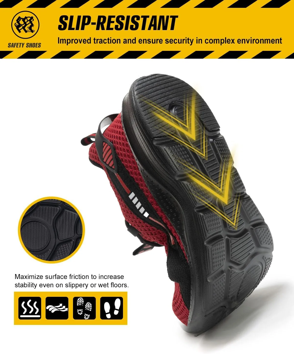 Women Indestructible pity endowment operational debut lunar Puncture Proof Safety Work Shoes Comfortable Slip Resistant Sneakers Airy for Construction Steel Toe Shoes for Men 