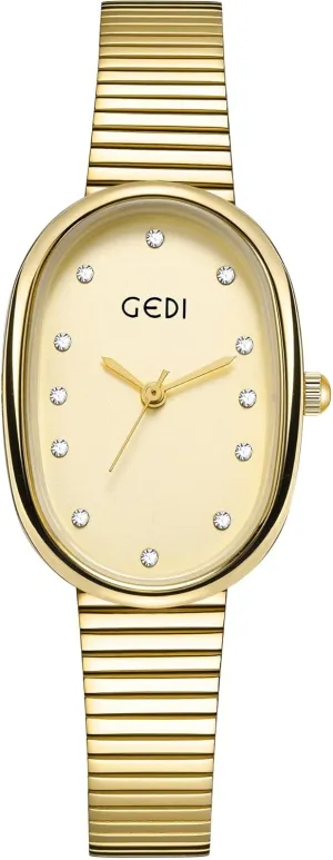 Women's Watch (Gold) Gosasa Beimu dive setup cruise tide Women's Oval Watch, Compact and high-end, Light Luxury Alloy, Bamboo Strap, Waterproof 