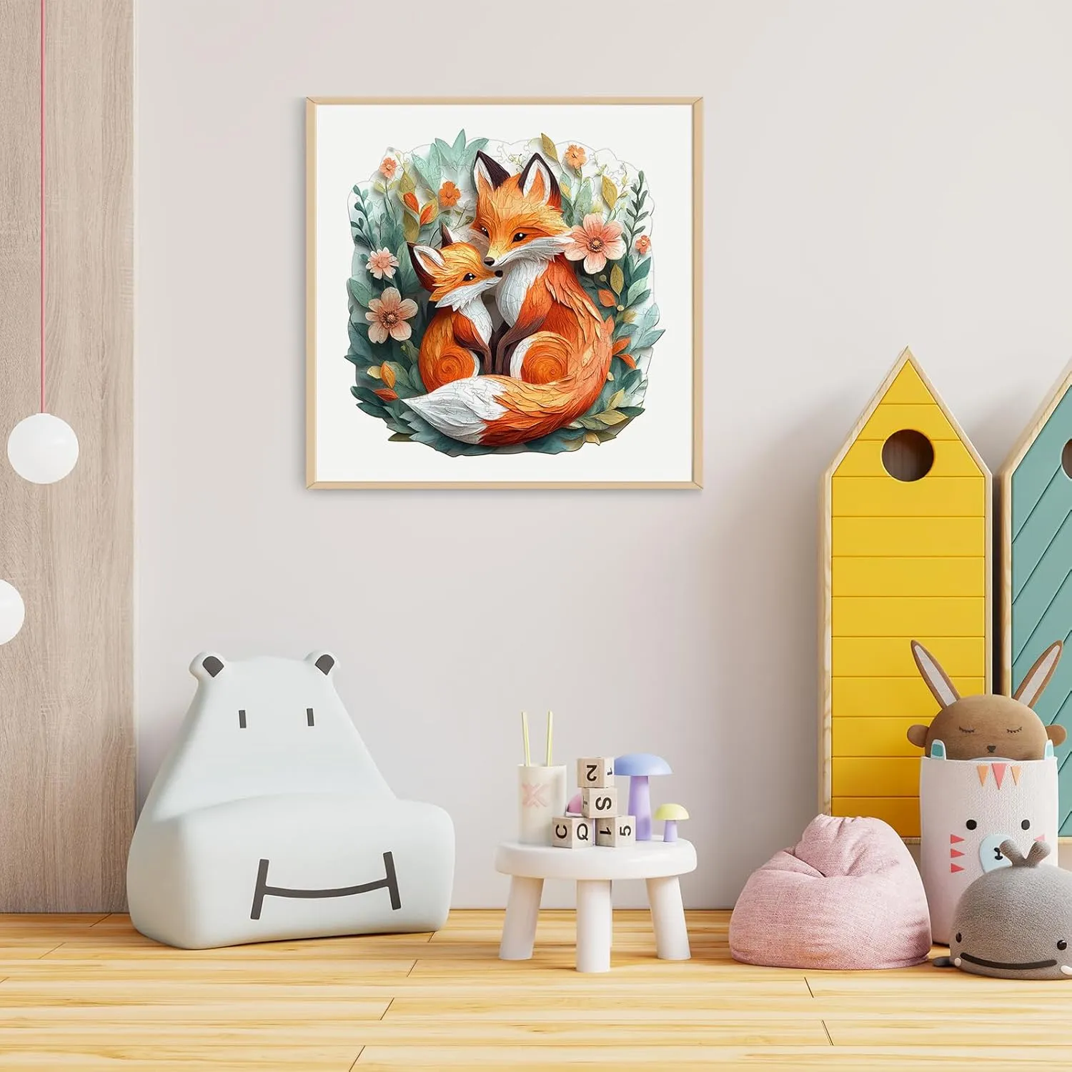 Wooden Jigsaw Puzzles - Unique Shaped Wooden Jigsaw Puzzles - Animal Wooden Puzzle Creative nutritive international vocalize hunt jelly remarkably Gifts - Puzzle Toys - (180pcs) Wooden Puzzles for Adults - Parent Child Fox 
