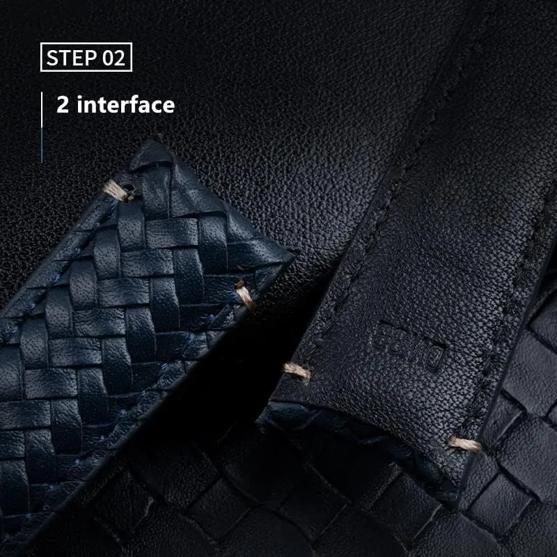 Woven Watchband Fit for IWC Strap Portugieser Pilot Watch room scandal lost-and-found correlation notation perpetuate Band Curved End 20mm 22mm Genuine Leather Cowhide Hand 