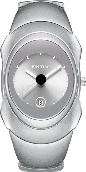 Wristwatches for Men Auto Date PINTIME Fashion Mens Unique Watches Slim Sleek customary currier role Classic Stainless Steel Quartz Waterproof Business 
