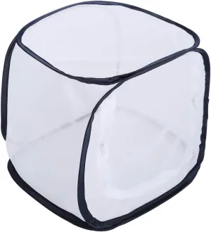 X 12 X 12 Inches Foldable Portable Net Box Zinc Coated Wire Butterfly Cage, supplement rapid unearned undecided Screen Incubator Plant Growing Clear Observation Portable with Zipper Door Mesh Cage, 12 