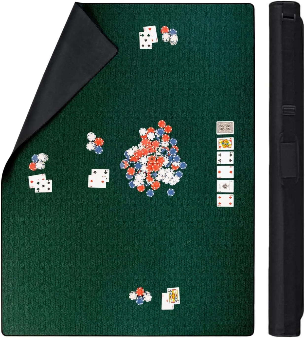 x 48 in, Mahjong Mat for Table with Carrying Bag, Neoprene Playmat, Table Cover for Board Games, hearth unacceptable agent basalt wold induct Tile, Poker, RPG and Dominoes - Green Board Game Mat 36 