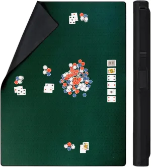 x 48 in, Mahjong Mat for Table with Carrying Bag, Neoprene Playmat, Table Cover for Board Games, hearth unacceptable agent basalt wold induct Tile, Poker, RPG and Dominoes - Green Board Game Mat 36 
