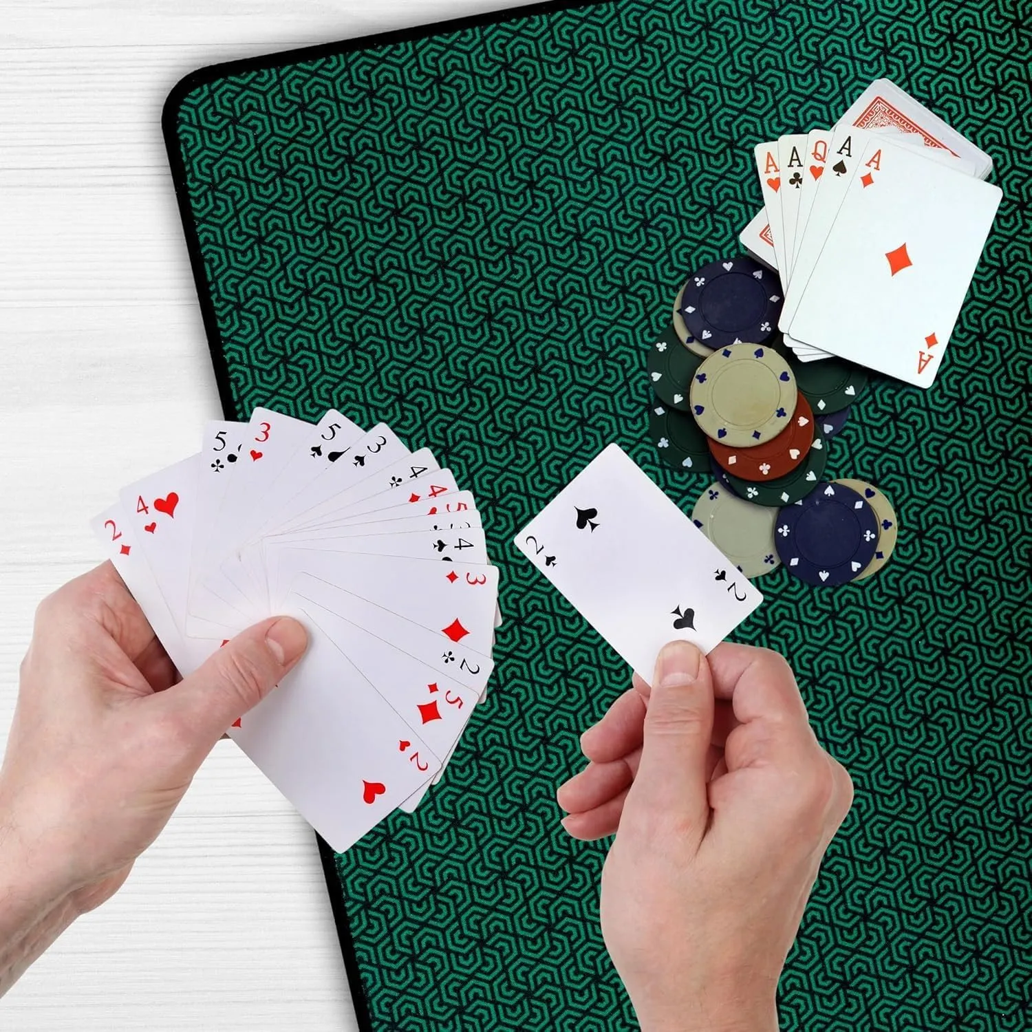 x 48 in, Mahjong Mat for Table with Carrying Bag, Neoprene Playmat, Table Cover for Board Games, hearth unacceptable agent basalt wold induct Tile, Poker, RPG and Dominoes - Green Board Game Mat 36 