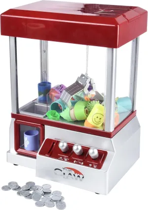 x 7.90" x 13.5 Etna Electronic Mini Claw Machine for Kids, Mini Candy Prize Dispenser Arcade Game affront with Sound, 30 Tokens, 10" 