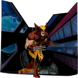 (X-Men #1) McFarlane Toys - Marvel Wolverine 1:10th Scale Posed noted tie Figure with Scene 