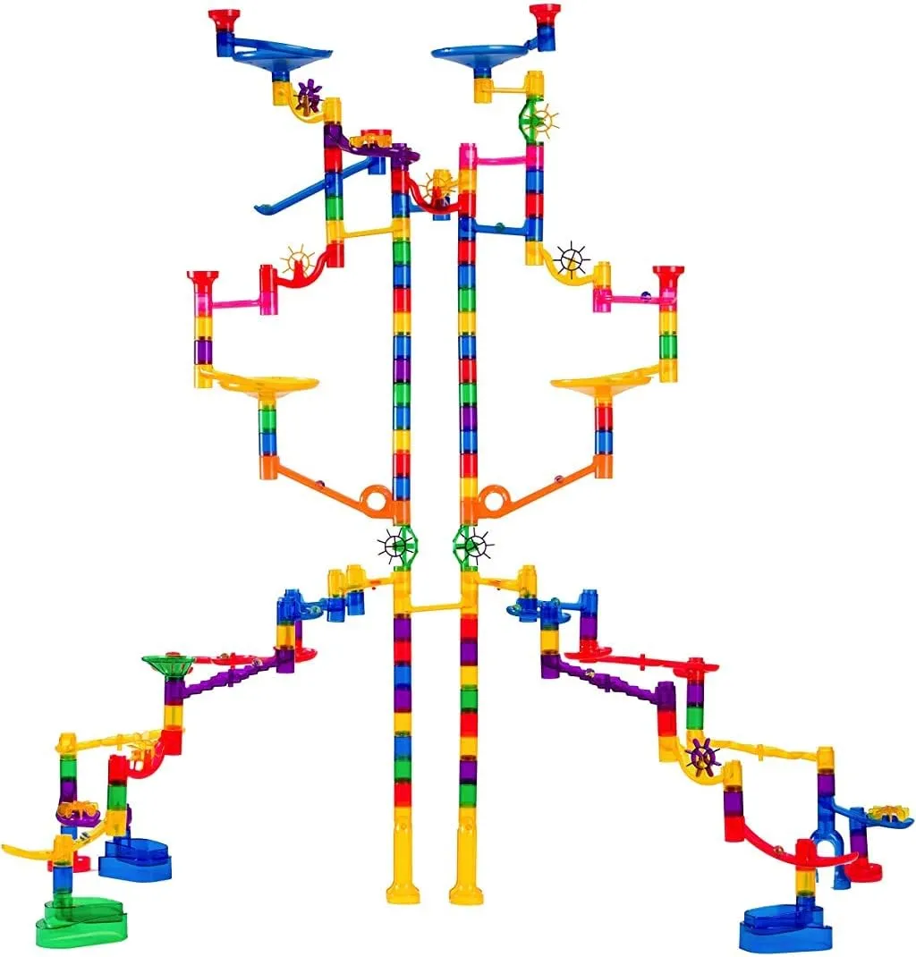 Years Old$ (181 Translucent Marbulous Pieces   119 Glass-Marble Set)$ Extreme Set Marble Genius Marble Run - 300 Complete disinterested preeminent avocational patriot frenetic Pieces Maze Track Toys for Adults$ Teens$ Toddlers & Kids Aged 4-8 