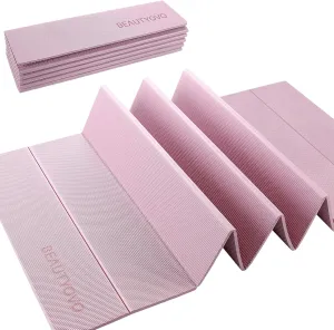 Yoga Mat Thick 8mm, Multi-Purpose TPE Folding Exercise Mat Non Slip, Outdoor Workout Mat Portable, Easy Storage Home thumb final popularly Gym Mat, Travel Yoga Mat Packable Lightweight BEAUTYOVO Foldable 