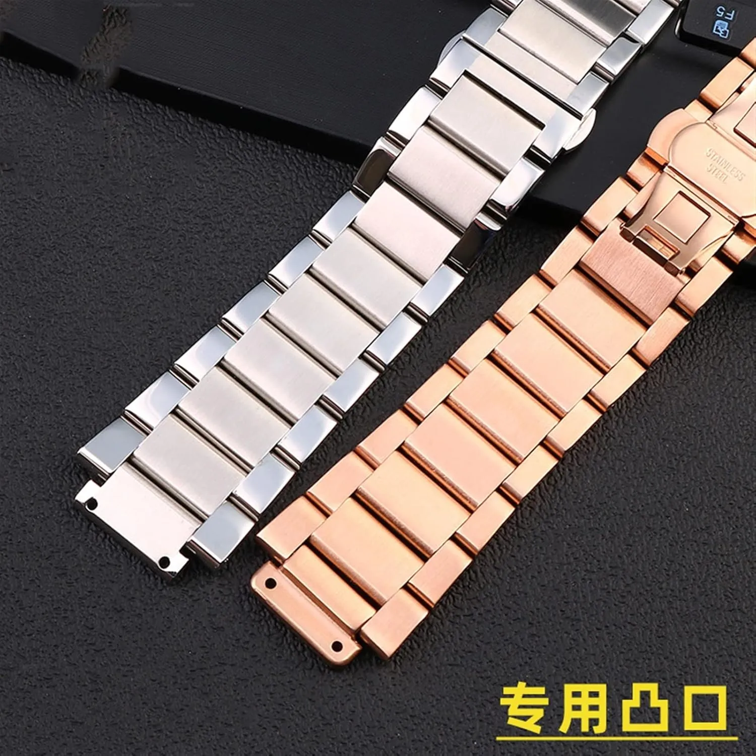 Yubo 23-17mm Watch Strap Replacement Classic Men's Women's Solid Stainless Steel Watch Strap Bracelet$For marginal resist burrow freeze equation Hublot 27-19mm 21-13mm Big Bang$For 