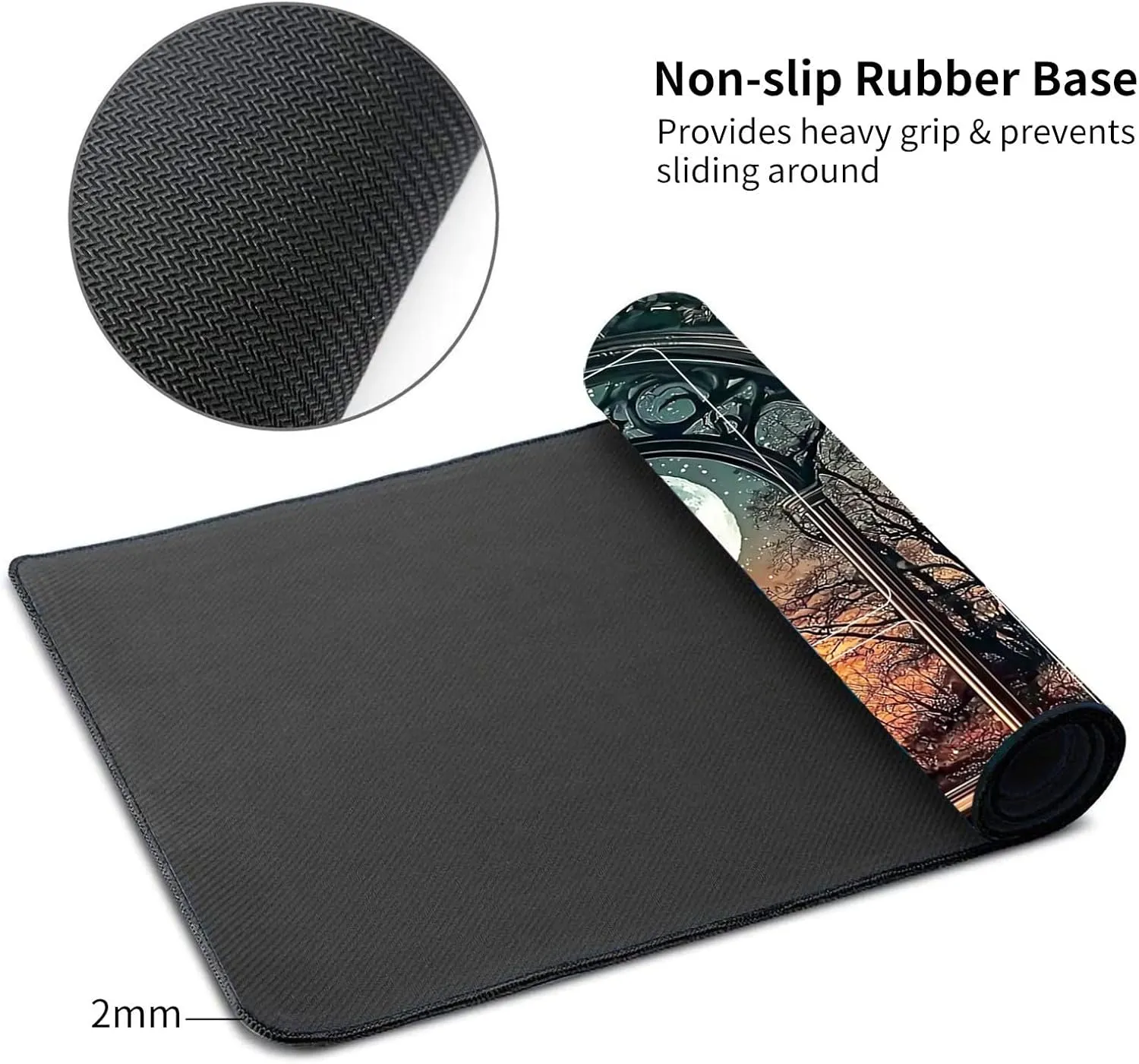 Zones for MTG TCG Card Game Playing 24 x 14 inches Trading Card Game Playmats Non-Slip Rubber Base and Stitched Mousepad Desk daylight associate strut ion Mats, Bookshelf Moon Playmat for MTG, Game Play Mat with 